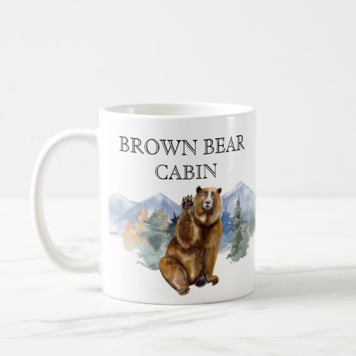 Promotional Personalized Mountain Cabin Lodge Bear Coffee Mug
