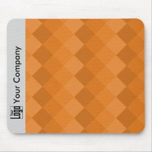 Promotional Pixel Pattern Gray Black Orange  Mouse Pad