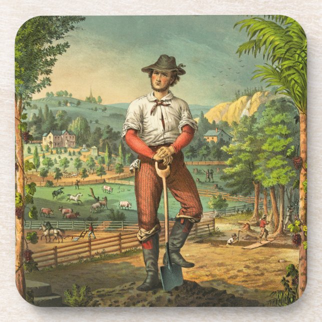 Promotional Print For Grange Members Beverage Coaster (Front)
