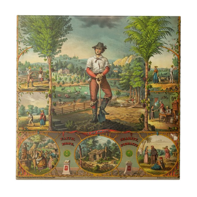 Promotional Print For Grange Members Ceramic Tile (Front)