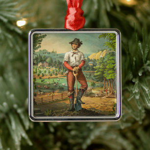 Promotional Print For Grange Members Metal Ornament