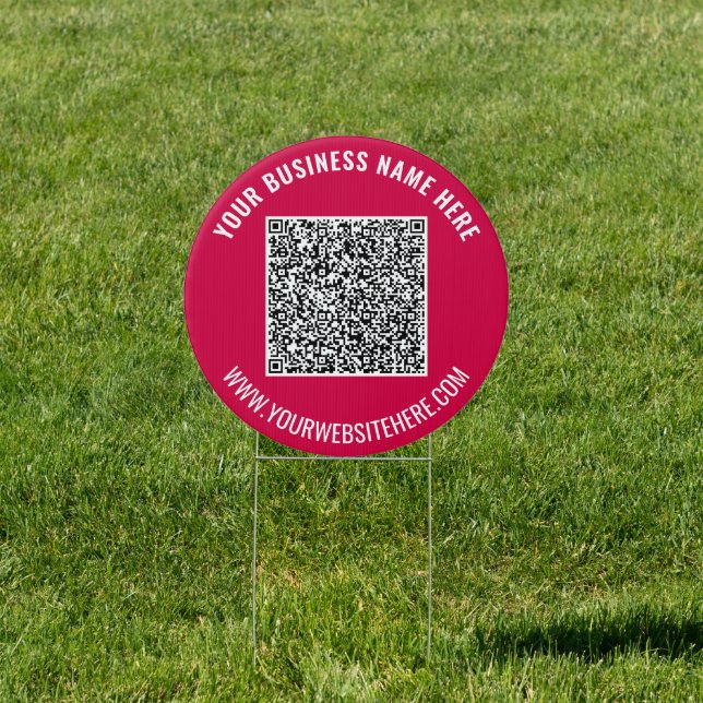 Promotional QR Code Business Outdoor Sign Template (Insitu)