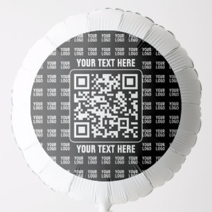 Promotional QR code (editable) plus Logo Pattern Balloon