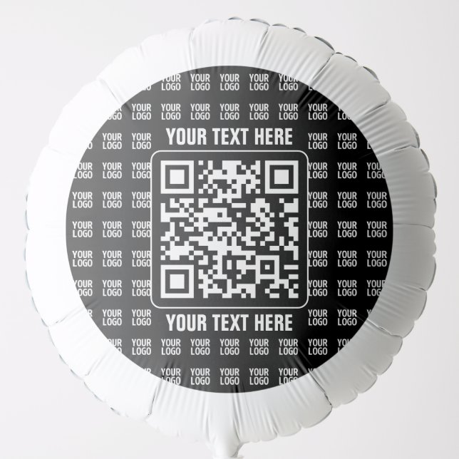 Promotional QR code (editable) plus Logo Pattern Balloon (Front)