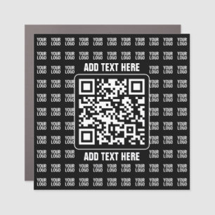 Promotional QR code (editable) plus Logo Pattern Car Magnet