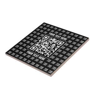 Promotional QR code (editable) plus Logo Pattern Ceramic Tile
