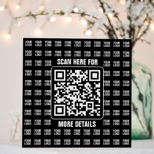 Promotional QR code (editable) plus Logo Pattern Foam Board