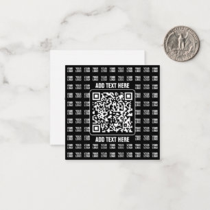 Promotional QR code (editable) plus Logo Pattern Note Card