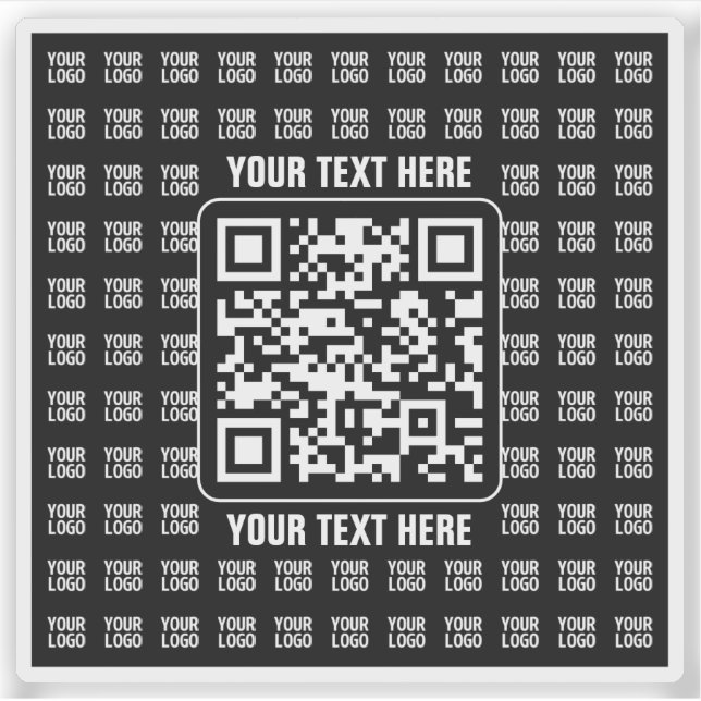 Promotional QR code (editable) plus Logo Pattern Sticker (Front)