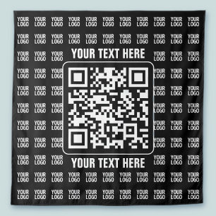 Promotional QR code (editable) plus Logo Pattern Tapestry