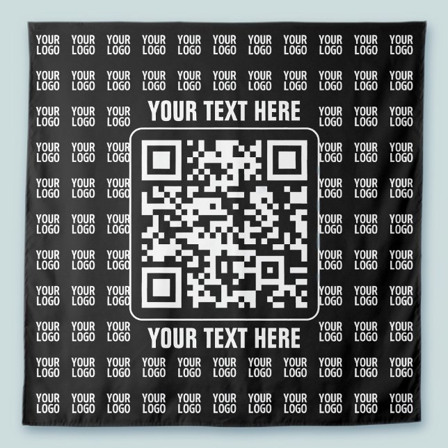 Promotional QR code (editable) plus Logo Pattern Tapestry (Creator Uploaded)