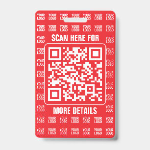Promotional QR code (editable) with Logo Pattern Badge