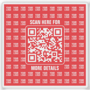 Promotional QR code (editable) with Logo Pattern Sticker