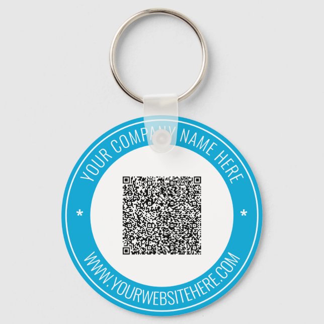 Promotional QR Code Keychain Gift Custom Text (Front)