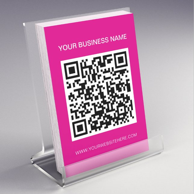 Promotional QR Code Marketing Hot Pink  Flyer (Creator Uploaded)