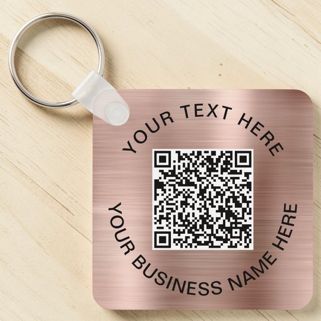 Promotional QR Code Rose Gold Keychain (Promotional QR Code Rose Gold Keychain)