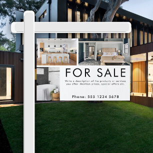 Promotional Real Estate For Sale 3 Photo Banner Sign