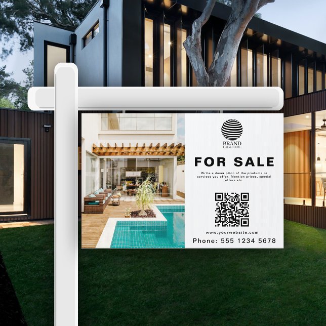 Promotional Real Estate Sale Logo Photo QR Code Sign (Promotional Real Estate Sale Logo Photo QR Code Sign)