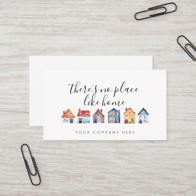 Promotional Real Estate There's No Place Like Home Business Card (Front/Back In Situ)