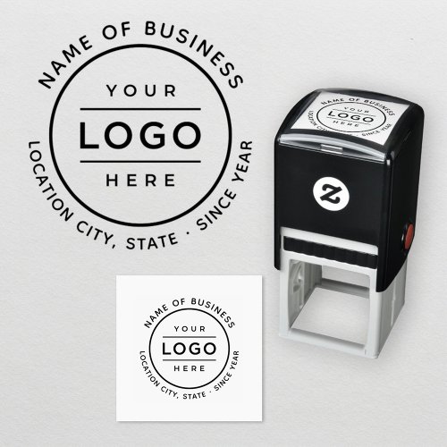 Promotional Round Custom Business Logo Branded Self_inking Stamp