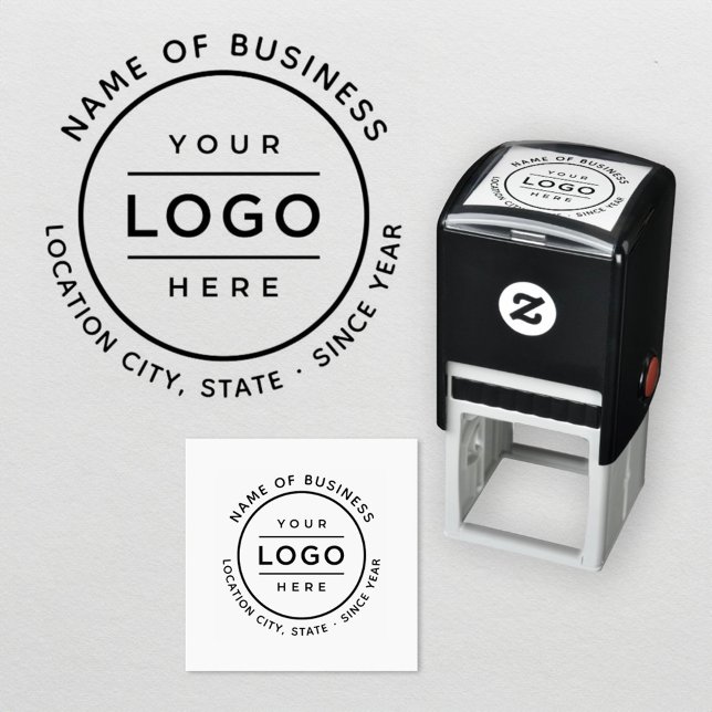 Promotional Round Custom Business Logo Branded Self-inking Stamp (Creator Uploaded)