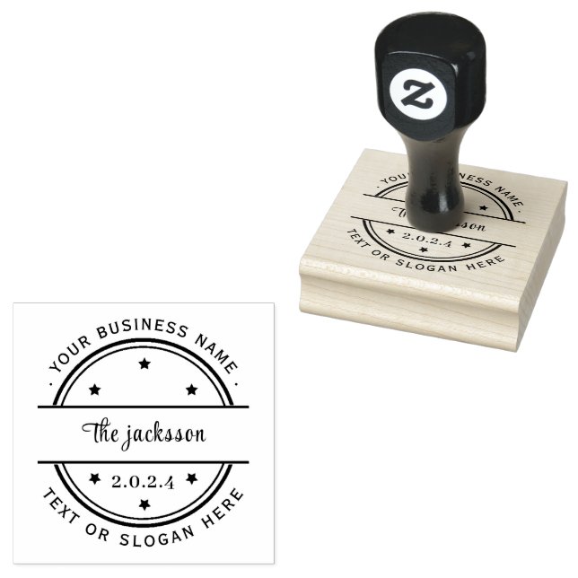 Promotional Round Custom Business  Rubber Stamp (Stamped)