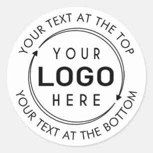Promotional Round Logo Custom Text Classic Round Sticker