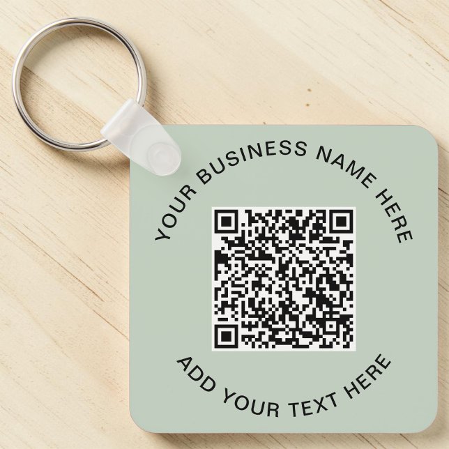 Promotional Sage Green QR Code Keychain (Promotional Sage Green QR Code Keychain)