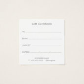 Promotional Salon Business Gift (Back)