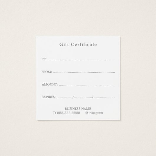 Promotional Salon Business Gift (Back)