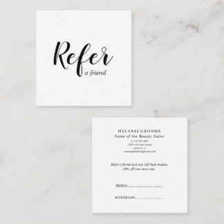 Promotional Salon Business Referral Card