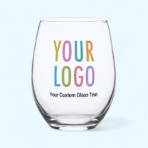 Promotional Stemless Wine Glass with Business Logo
