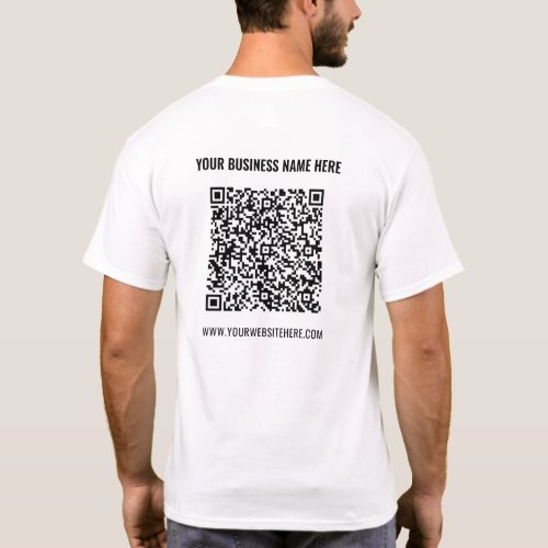 Promotional T_Shirt Your QR Code Info Name Website