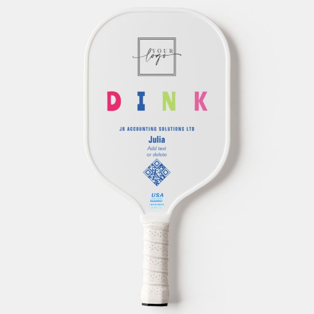 Promotional Team Building Cartoon Pickleball Paddle (Back)