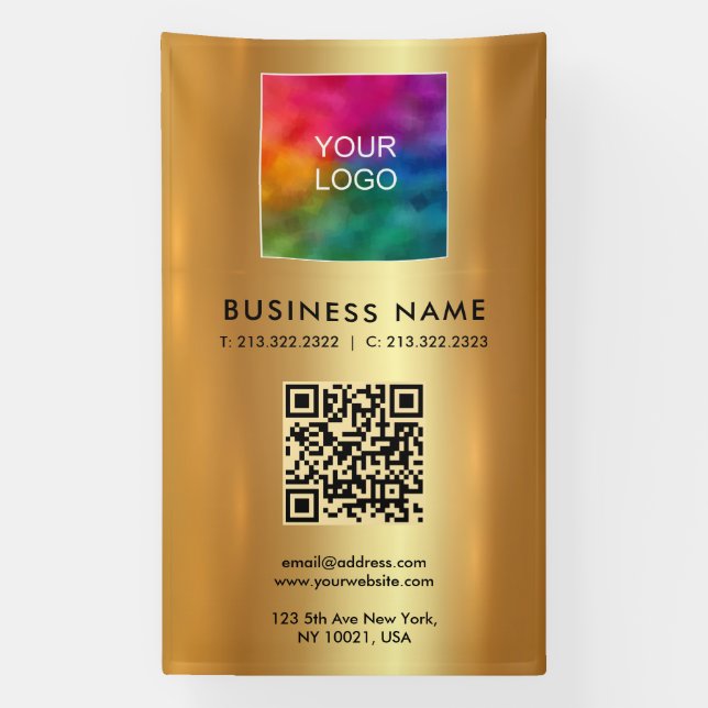 Promotional Template Logo QR Code Vertical Large Banner (Vertical)