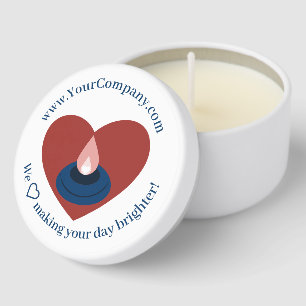 Promotional We Love Making Your Day Brighter! Mini Candle Favors