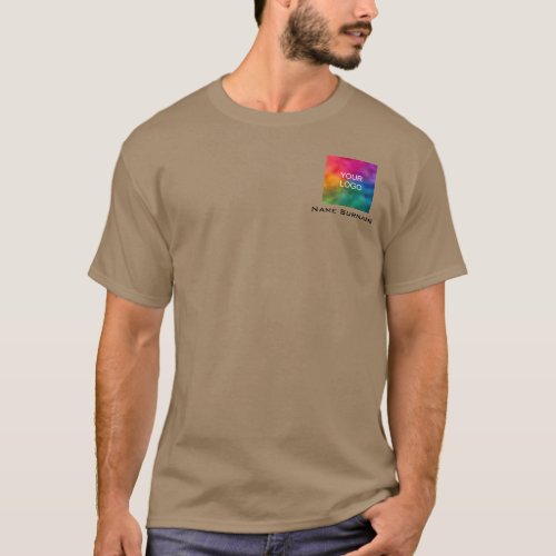 Promotional Your Logo Here Employee Mens Business T_Shirt