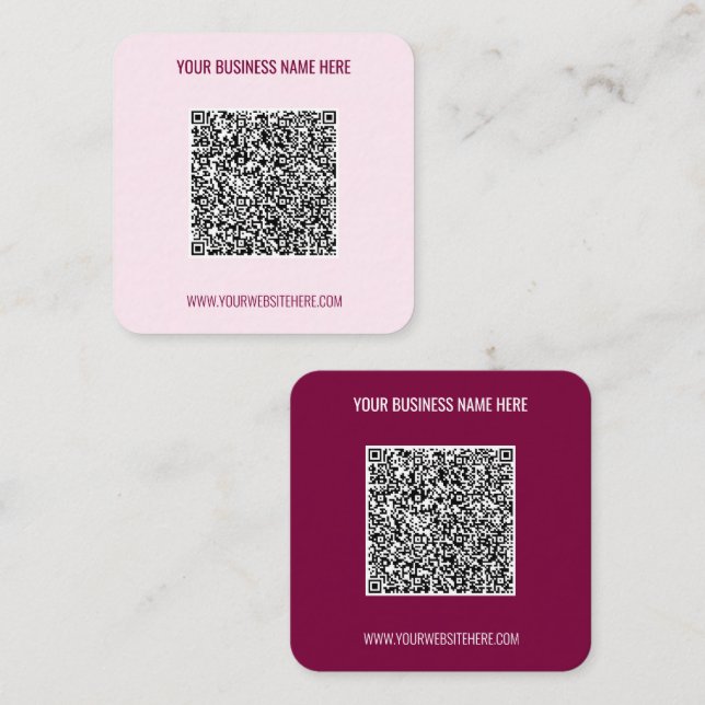 Promotional Your QR Code Business Cards Template (Front/Back)