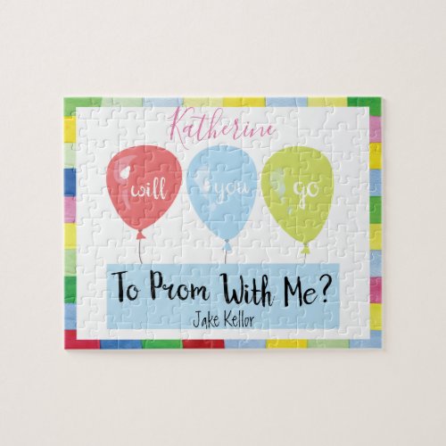 Promposal Balloon Monogram Puzzle