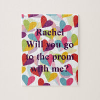 Promposal Colorful Hearts Graphic Design