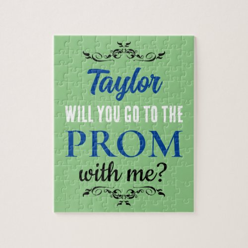 Promposal for Him Prom or Homecoming Custom Jigsaw Jigsaw Puzzle