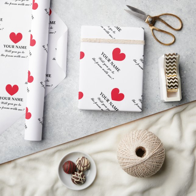 Promposal gift wrapping paper for prom proposal (Crafts)