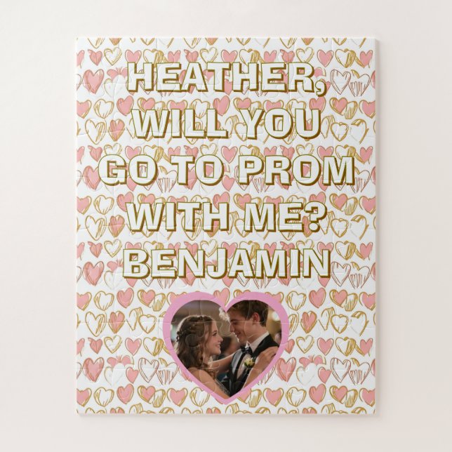 Promposal | Go to Prom with Me Question Photo Jigsaw Puzzle (Vertical)