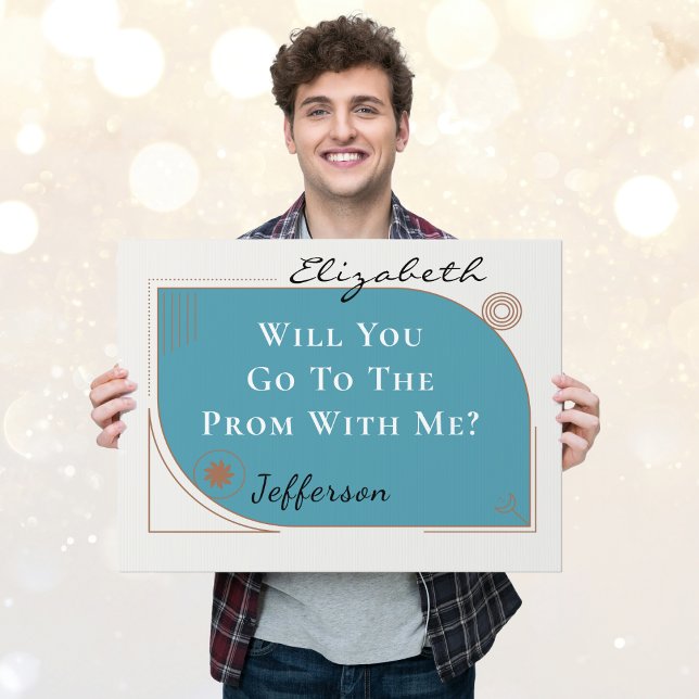 Promposal Prom Sign (Custom Prom Proposal or Promposal Sign. Personalized with names. Unique way to ask someone to a Prom)