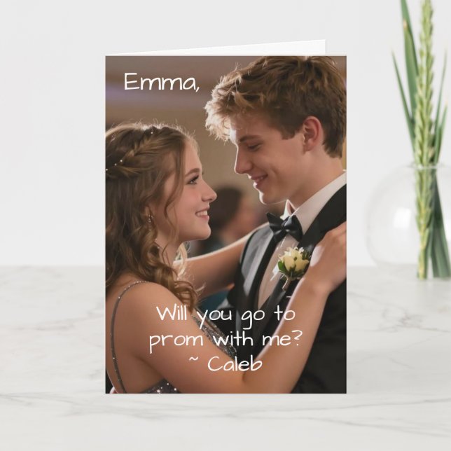 Promposal | Will You go to Prom with Me? Photo Card (Front)