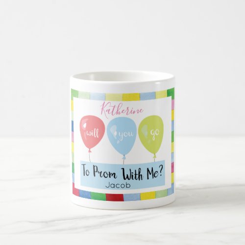 Promposal Will You Got To Prom With Me Balloons Coffee Mug