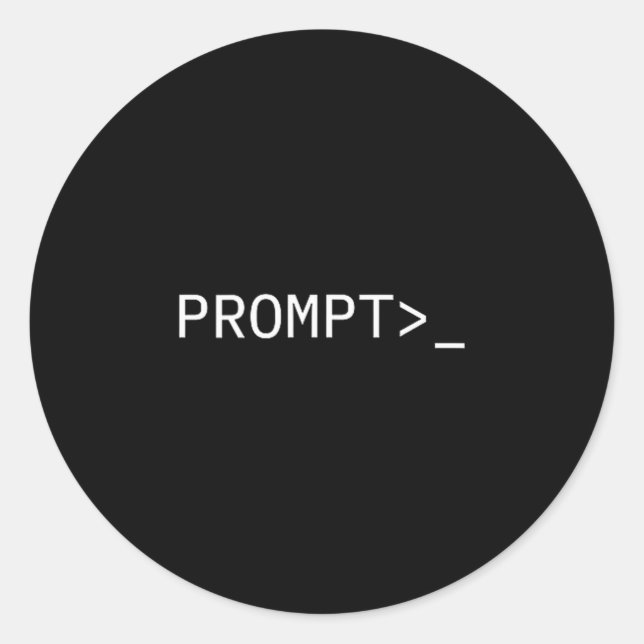 Prompt Coder Gift For Ai Prompt Engineer &amp; Hac Classic Round Sticker (Front)