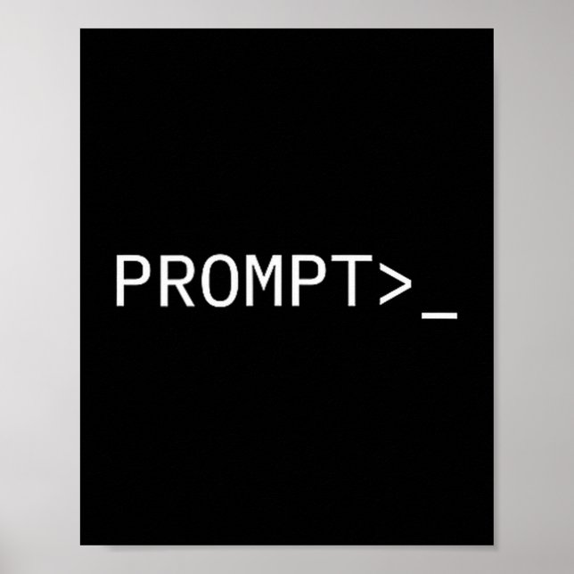 Prompt Coder Gift For Ai Prompt Engineer &amp; Hac Poster (Front)