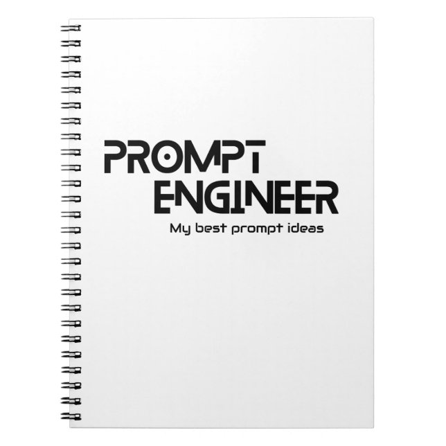 Prompt engineer minimalist quote  notebook (Front)