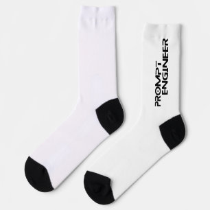 Prompt engineer minimalist quote socks